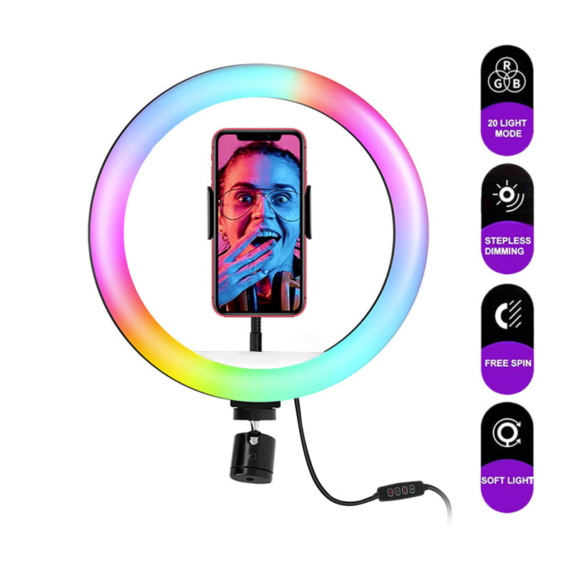 Selfi Ring Light portable MJ30 RGB