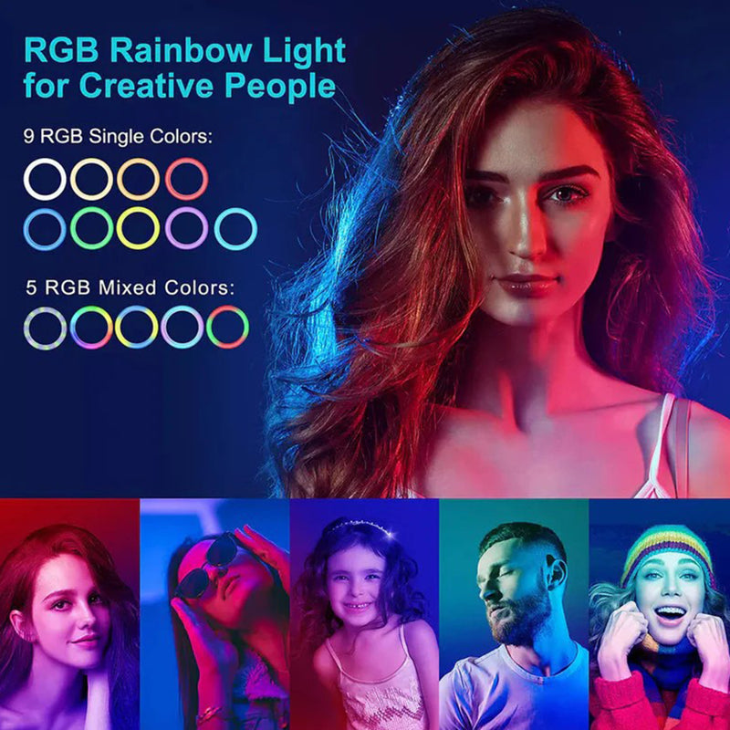 Selfi Ring Light portable MJ30 RGB